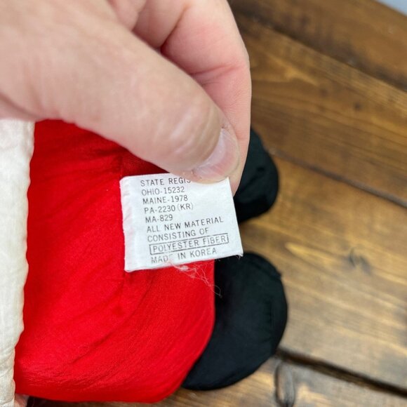 Vintage Santa Claus Red Nylon Plush Stuffed Toy Christmas J.S. International - Picture 6 of 9